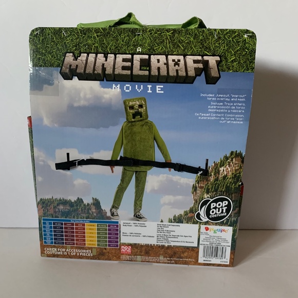 NIB. MINECRAFT Kids Creeper Costume - Picture 5 of 7